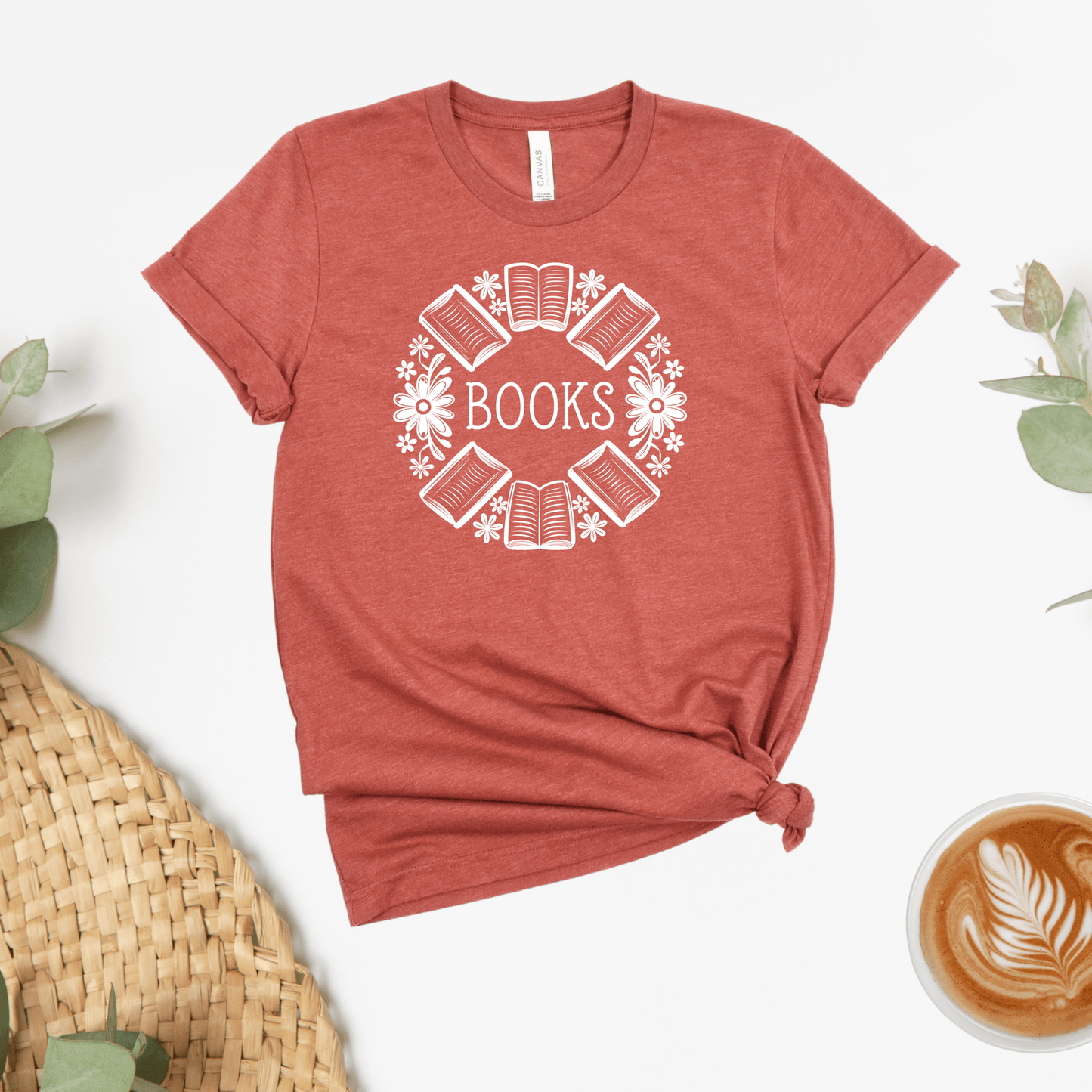 Wreath of Books Tee