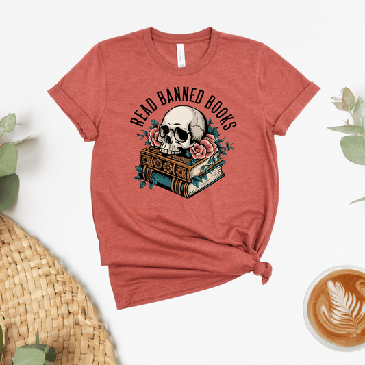 Read Banned Books Flower & Vine Tee