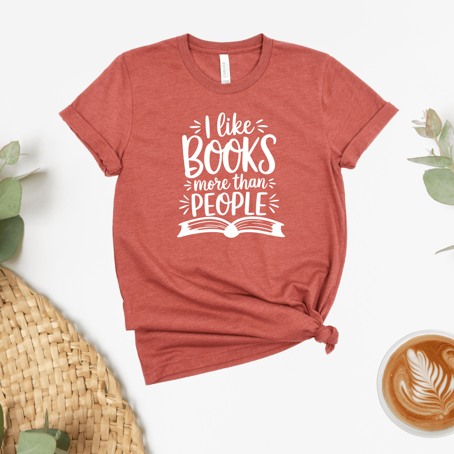 I Like Books More Than People Tee