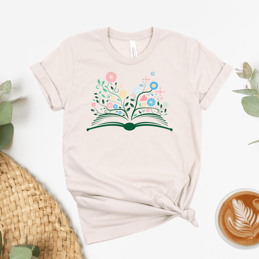 Floral Book Explosion Tee