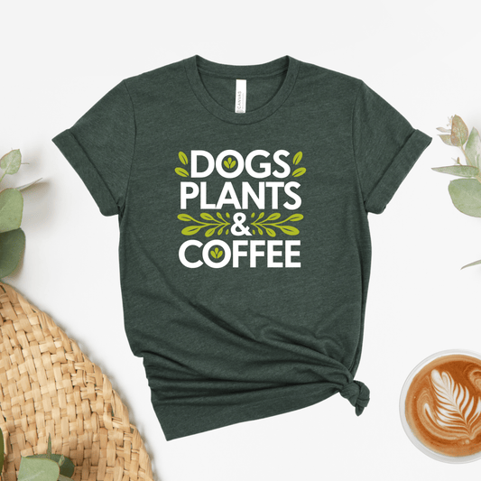 Dogs, Plants & Coffee Tee