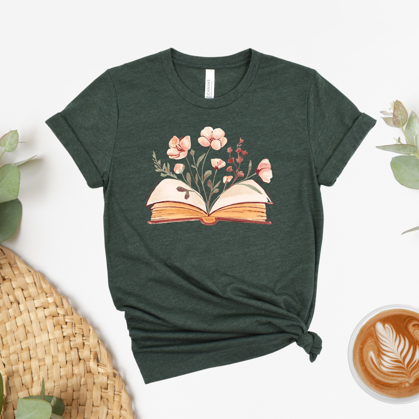 Book Bloom Water Colors Tee