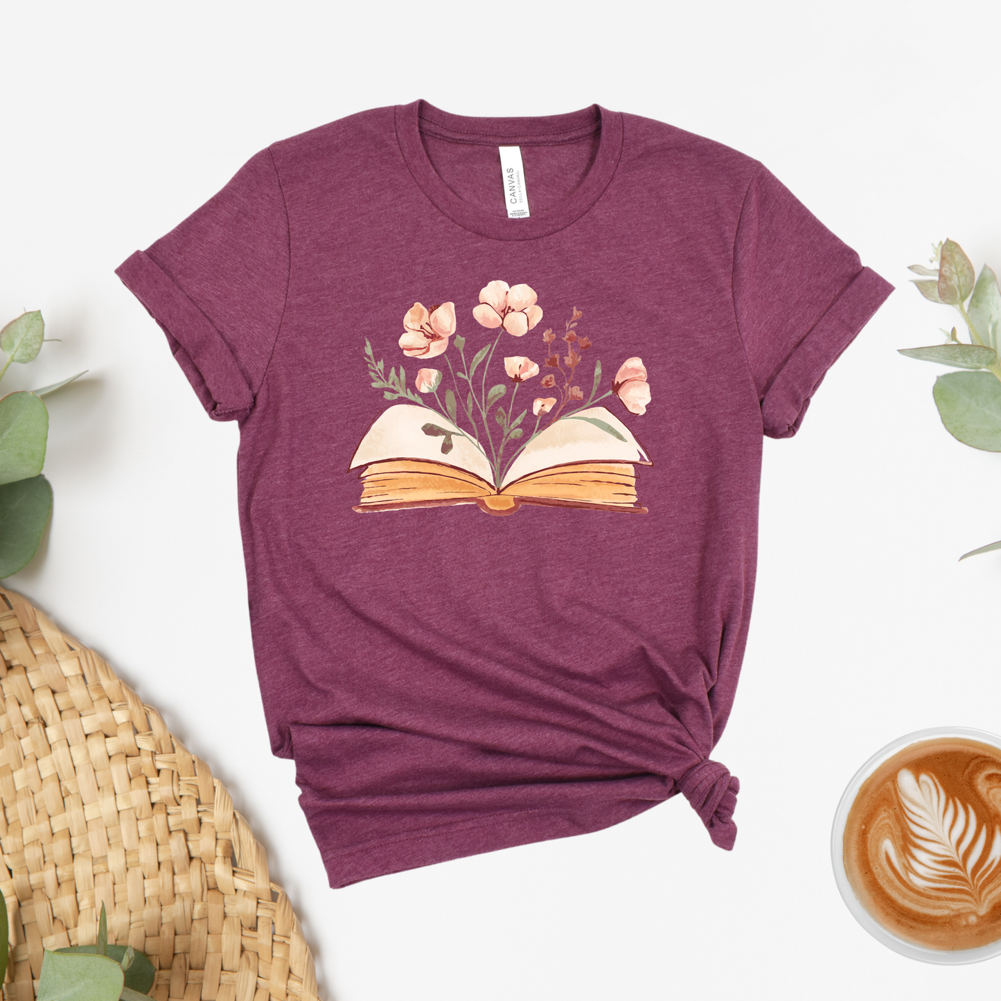 Book Bloom Water Colors Tee