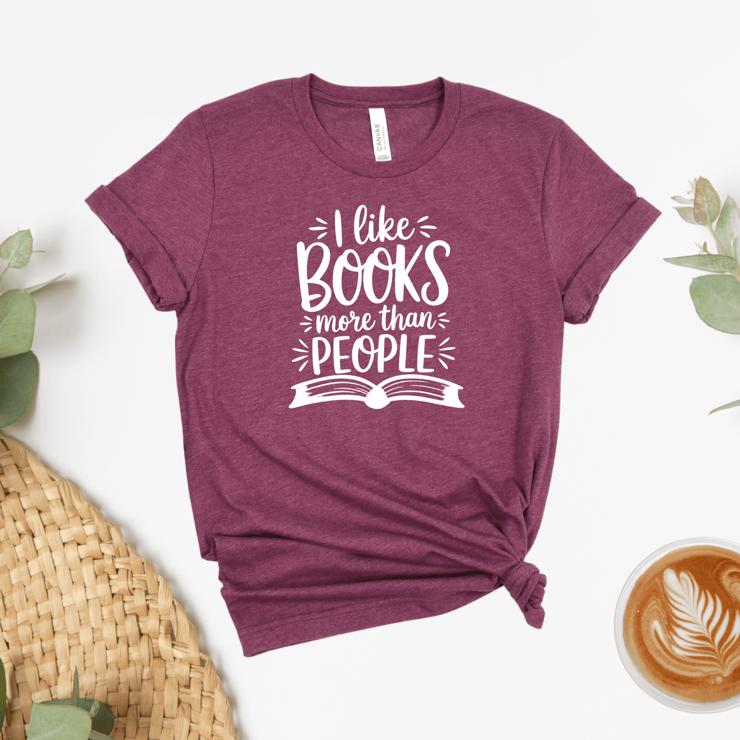 I Like Books More Than People Tee