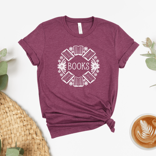 Wreath of Books Tee