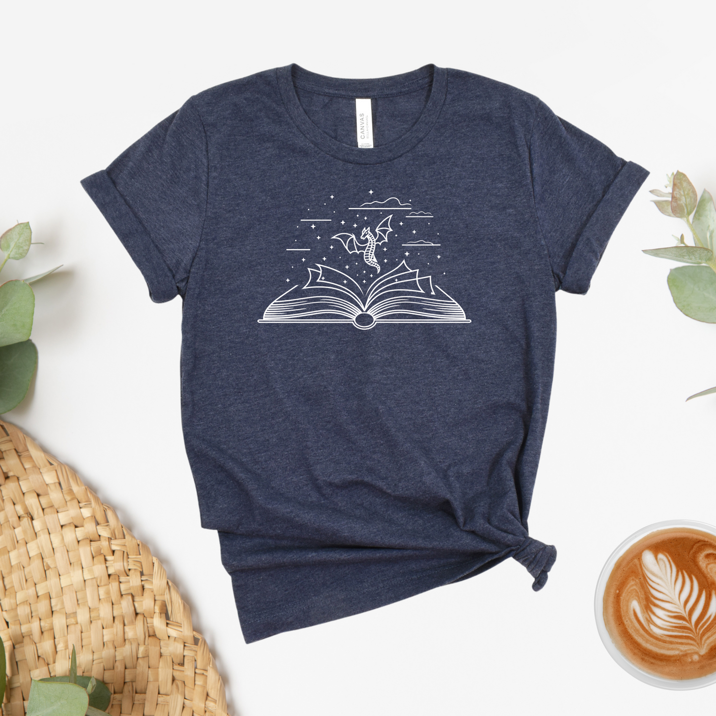 Fantasy Dragon Book Tee